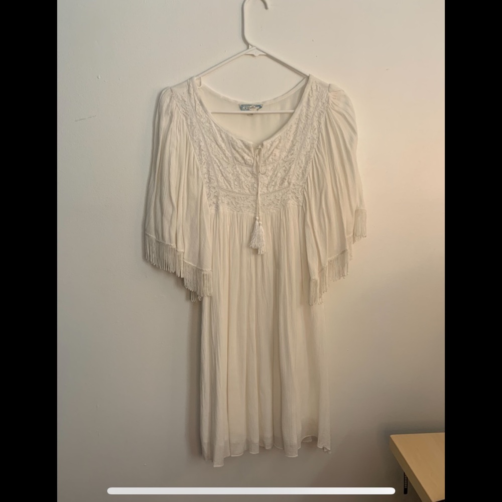 Boho Fringe Shift Dress